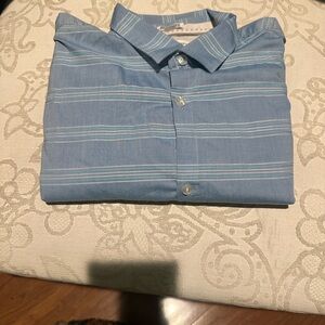 Calvin Klein Light Blue Striped Button Down Shirt